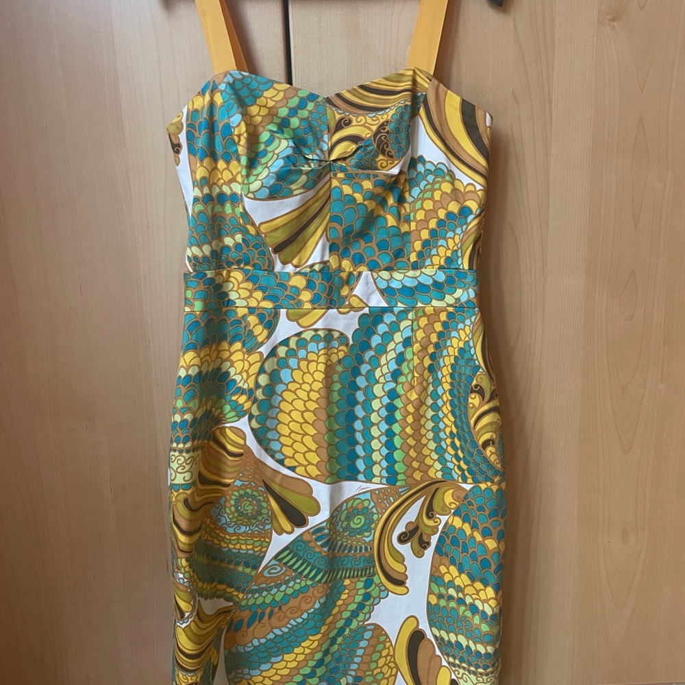 Banana Republic Trina Turk Cora Pisces Printed Strapless Stretch Dress- Size 4